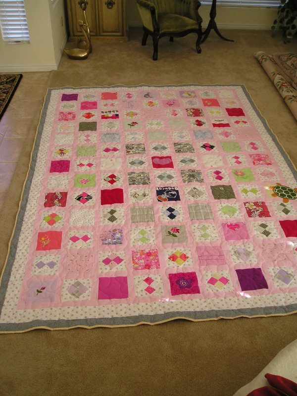 pink quilt